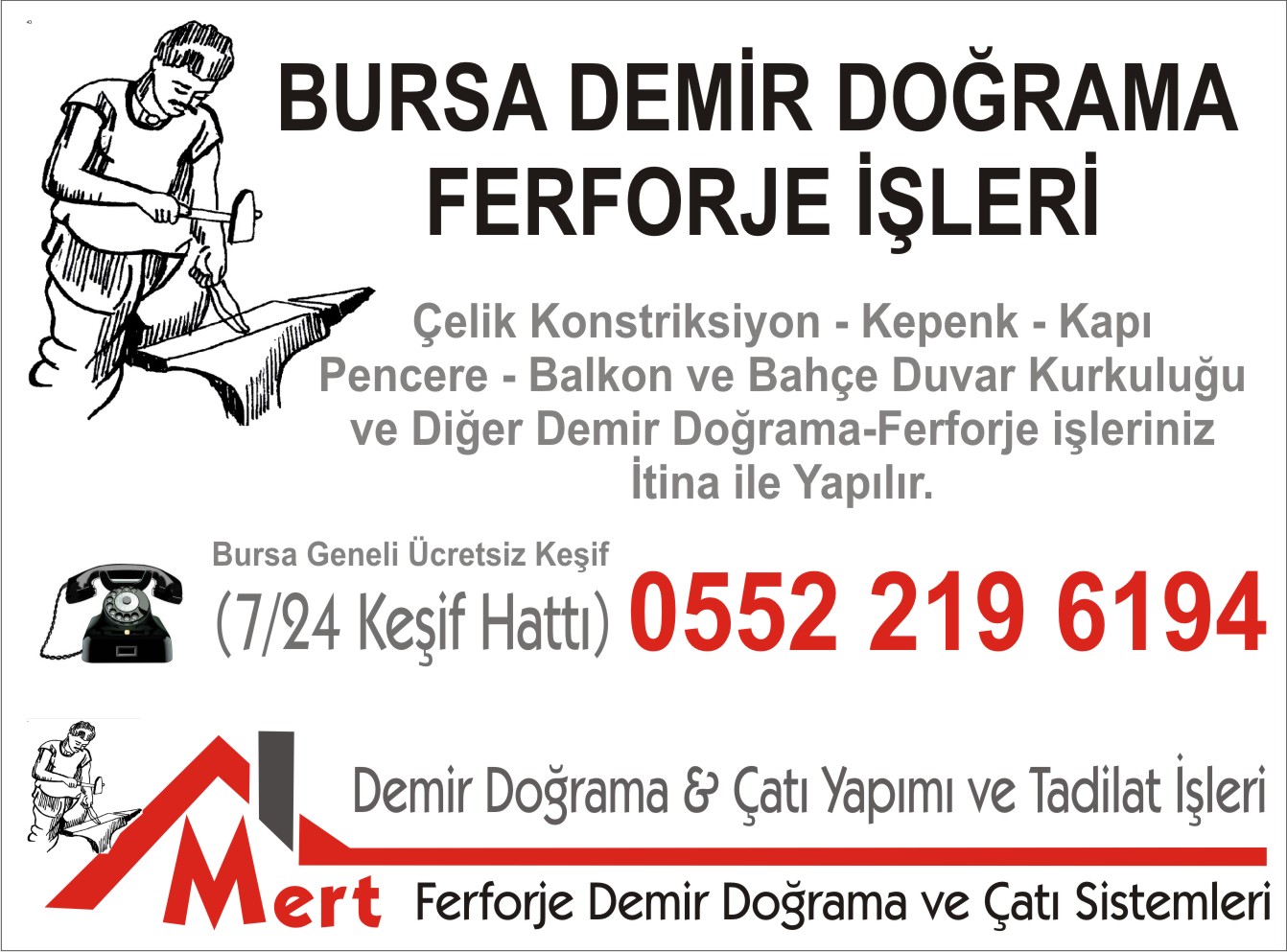 bursa ferforje demir doğrama firmaları işleri